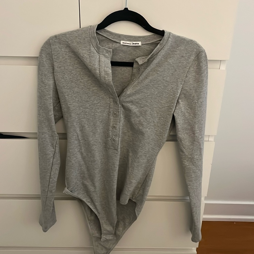 Grey reformation bodysuit
